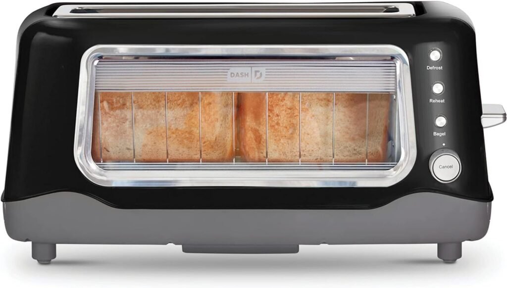 Photograph of the DASH Clear View Toaster with Extra Wide Slots - one of the best toasters