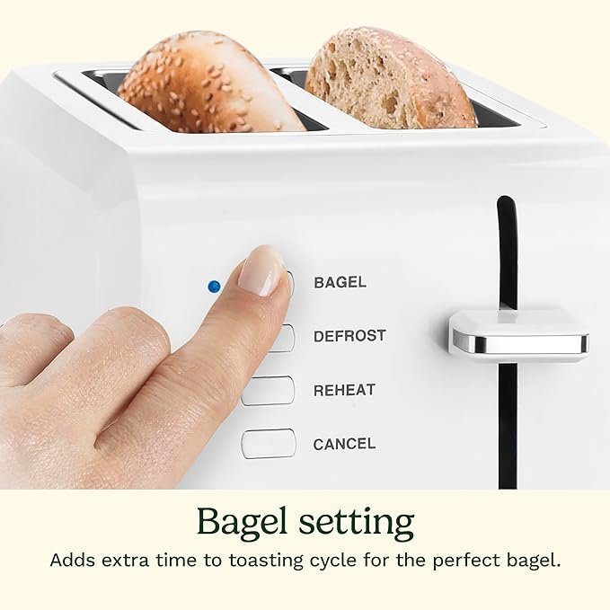 Photograph of the Cuisinart CPT-122 Compact 2-Slice Toaster - the best compact toaster - showing the bagel function