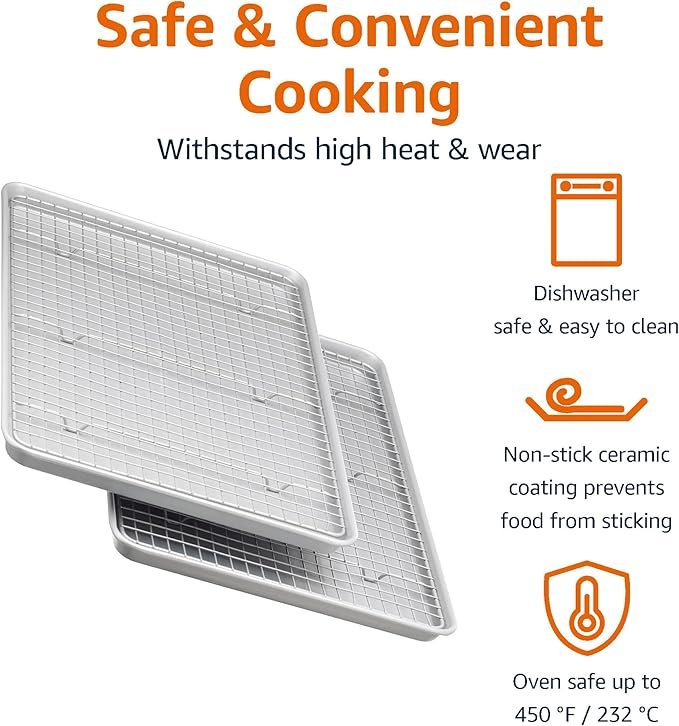 Photograph of the Amazon Basics Baking Sheet, one of the best baking sheets