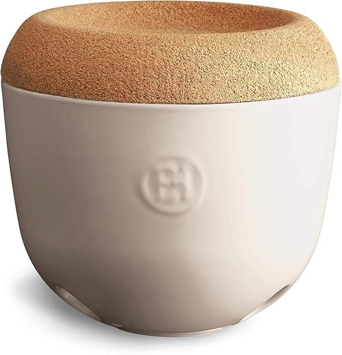 Photograph of the Emile Henry Ceramic Garlic Pot - one of the best garlic pots