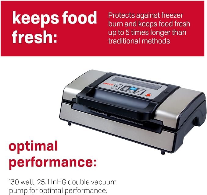 Photograph of the Nesco VS-12 Vacuum Sealer - one of the best vacuum sealers