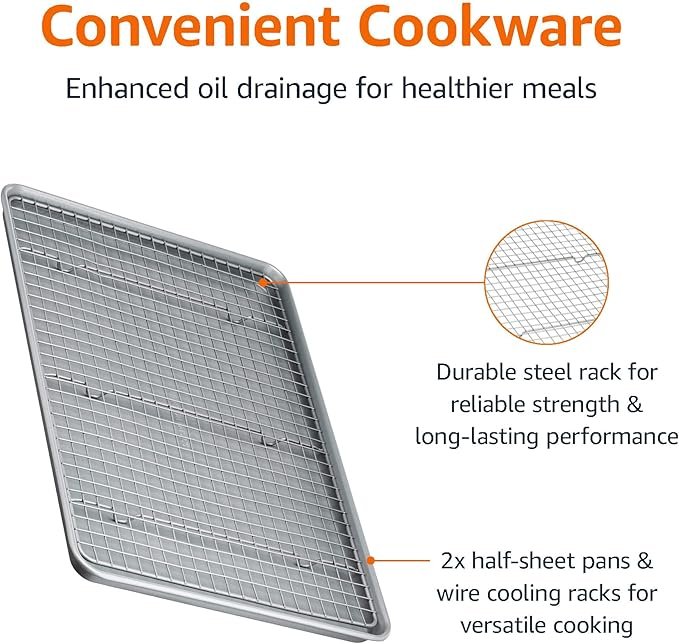 Photograph of the Amazon Basics Baking Sheet, one of the best baking sheets