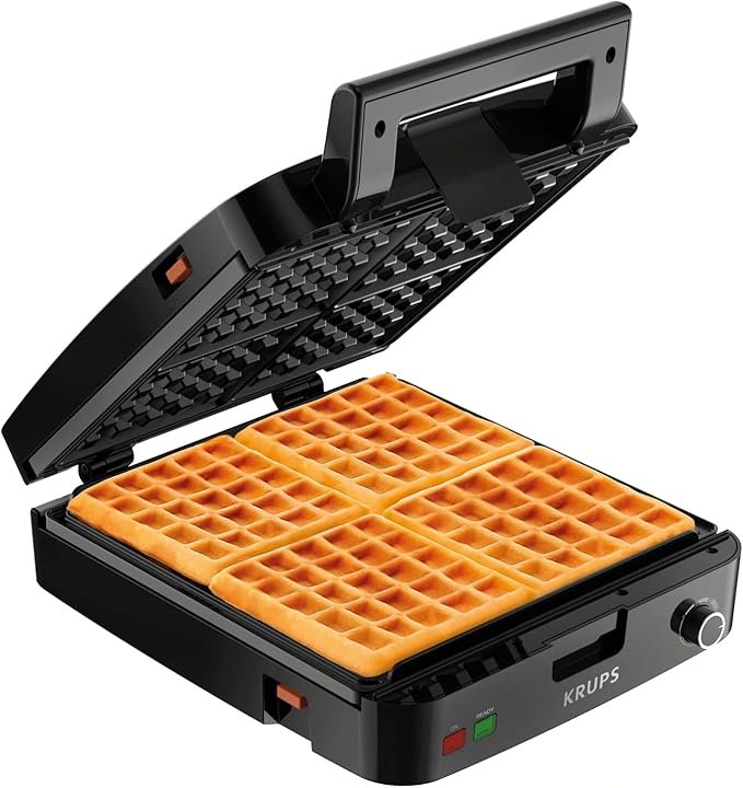 Photograph of the Best "Belgian" Pick: KRUPS 4-Slice Belgian Waffle Maker