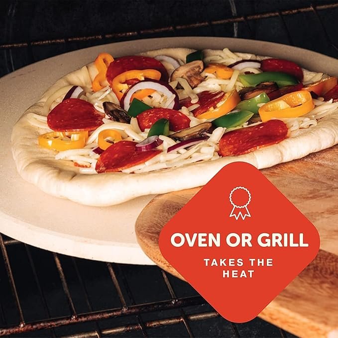 Photograph for our pick for Best for High Heat: Cast Elegance Pizza Stone, one of the Best Pizza Stones 2025