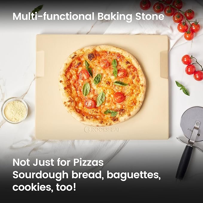 Photograph of our pick for Best Value: ROCKSHEAT Pizza Stone for Best Pizza Stones 2025