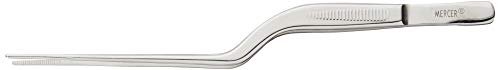 Photograph of the Mercer Culinary 18-8 Stainless Steel Chef Plating Tongs, Offset Tip, 6-1/2 Inch one of the Best Kitchen Tongs