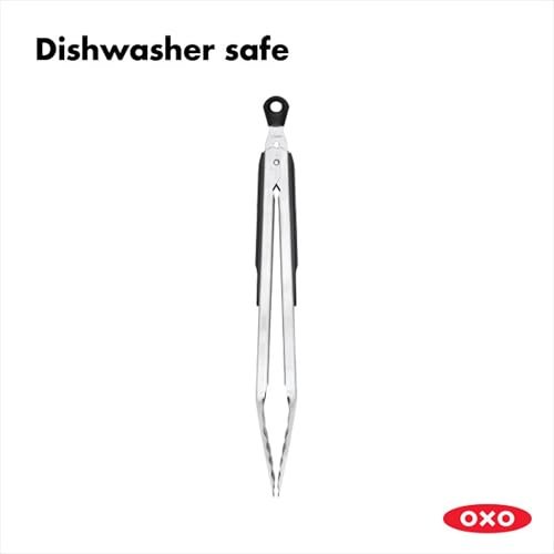 Photograph of the OXO Good Grips 12-Inch Stainless-Steel Locking Tongs one of the Best Kitchen Tongs