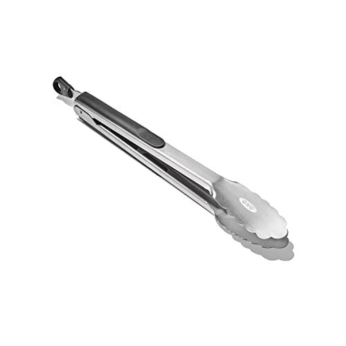 Photograph of the OXO Good Grips 12-Inch Stainless-Steel Locking Tongs one of the Best Kitchen Tongs