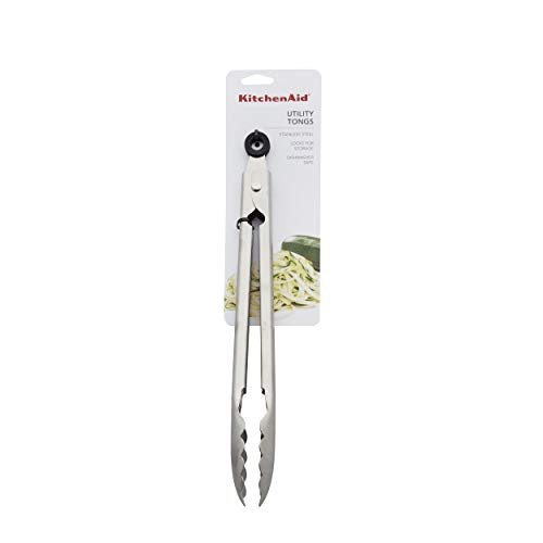 Photograph of the KitchenAid Stainless Steel Utility Tongs, 12 Inch one of the Best Kitchen Tongs