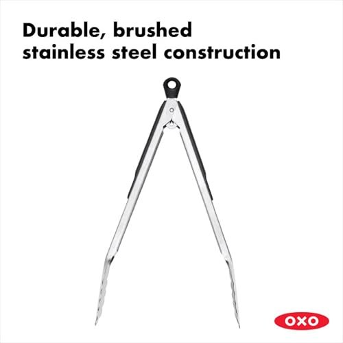 Photograph of the OXO Good Grips 12-Inch Stainless-Steel Locking Tongs one of the Best Kitchen Tongs