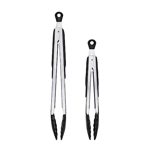 Photograph of the OXO Good Grips 2-Piece Tongs with Nylon Heads Set one of the Best Kitchen Tongs