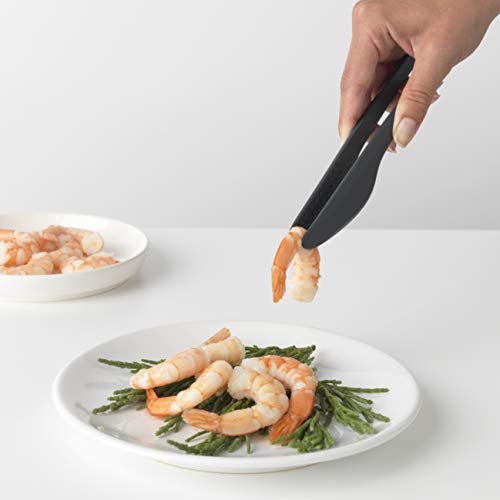 Photograph of the Brabantia Tasty+ Precision Tongs (Granite Gray) Non-Stick, Heat-Resistant, Dishwasher-Safe Nylon Serving, Grilling Cooking Tongs one of the Best Kitchen Tongs