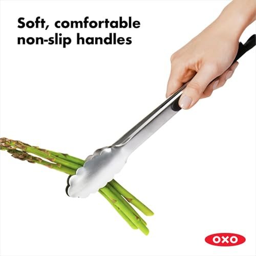 Photograph of the OXO Good Grips 12-Inch Stainless-Steel Locking Tongs one of the Best Kitchen Tongs