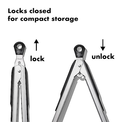 Photograph of the OXO Good Grips 2-Piece Tongs with Nylon Heads Set one of the Best Kitchen Tongs