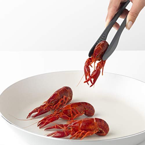 Photograph of the Brabantia Tasty+ Precision Tongs (Granite Gray) Non-Stick, Heat-Resistant, Dishwasher-Safe Nylon Serving, Grilling Cooking Tongs one of the Best Kitchen Tongs