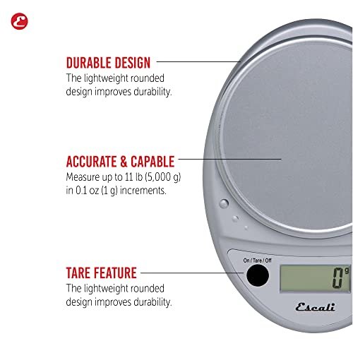 Photograph of Escali Primo Digital Food Scale, one of the best kitchen scales
