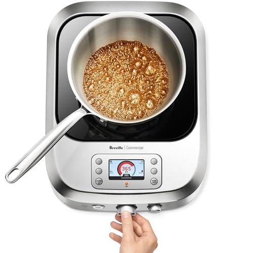 Photograph of the Breville Commercial CMC850BSS Control Freak Precise Temperature Controlled Induction Cooktop, Brushed Stainless Steel one of the Best Induction Cooktops