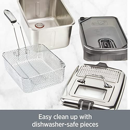 Photograph of the All-Clad Electric Deep Fryer with Basket and Lid one of the Best Deep Fryers
