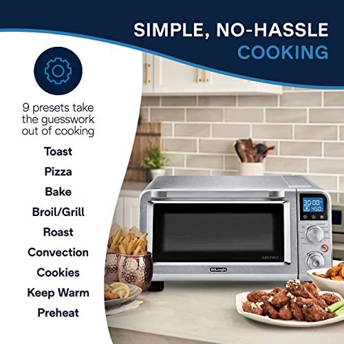 Photograph of the De’Longhi Digital Air Fry Convection Toaster Oven one of the Best Air Fryer Toaster Ovens