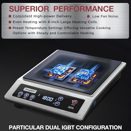 Photograph of the ChangBERT Induction Cooktop, Commercial Grade Portable Cooker one of the Best Induction Cooktops
