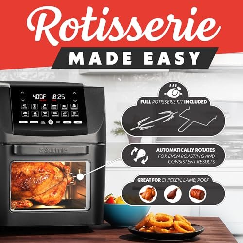 Photograph of the Gourmia 14 qt Air Fryer Toaster Oven Combo one of the Best Air Fryer Toaster Ovens