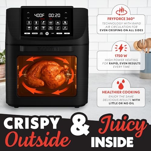 Photograph of the Gourmia 14 qt Air Fryer Toaster Oven Combo one of the Best Air Fryer Toaster Ovens