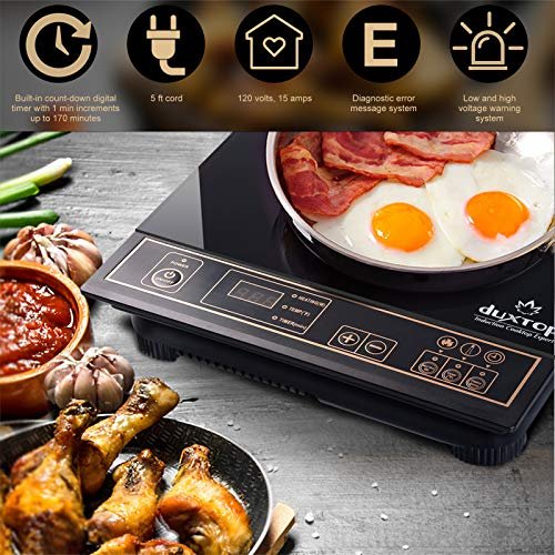 Photograph of the Duxtop 1800W Portable Induction Cooktop Countertop Burner, Gold 8100MC/BT-180G3 one of the Best Induction Cooktops