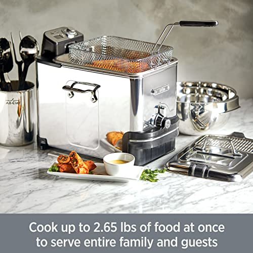 Photograph of the All-Clad Electric Deep Fryer with Basket and Lid one of the Best Deep Fryers