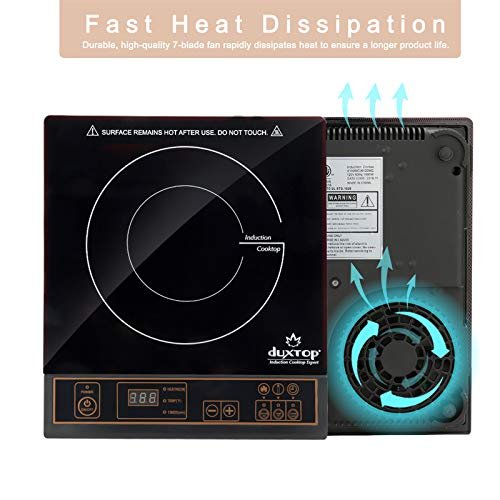 Photograph of the Duxtop 1800W Portable Induction Cooktop Countertop Burner, Gold 8100MC/BT-180G3 one of the Best Induction Cooktops