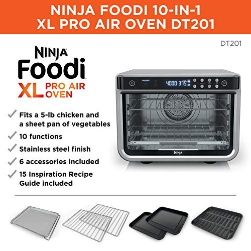 Photograph of the Ninja Foodi XL Pro Air Oven DT201, one of the Best Air Fryer Toaster Ovens