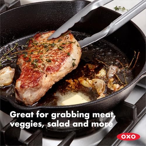 Photograph of the OXO Good Grips 12-Inch Stainless-Steel Locking Tongs one of the Best Kitchen Tongs