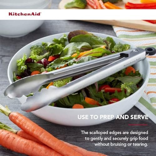 Photograph of the KitchenAid Stainless Steel Utility Tongs, 12 Inch one of the Best Kitchen Tongs