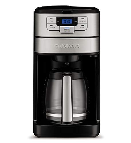 Photograph of the Cuisinart Automatic Grind and Brew 12-Cup Coffeemaker with 1-4 Cup Setting and Auto-Shutoff, Black/Stainless Steel, DGB-400NAS one of the Best Coffee Makers
