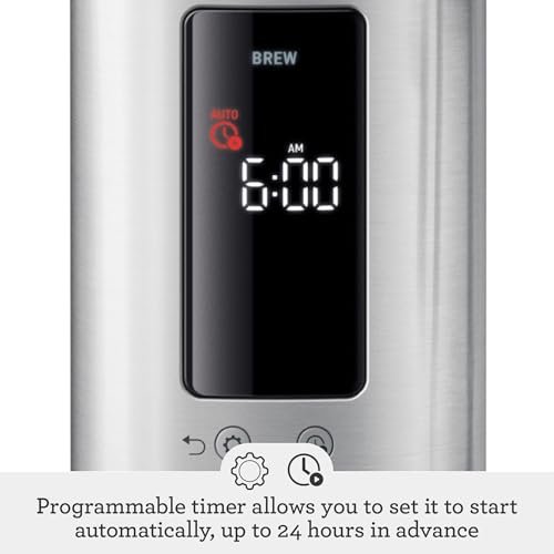 Photograph of the Breville Luxe Drip Coffee Machine, Brushed Stainless Steel, Glass Carafe one of the Best Coffee Makers