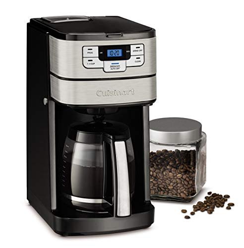 Photograph of the Cuisinart Automatic Grind and Brew 12-Cup Coffeemaker with 1-4 Cup Setting and Auto-Shutoff, Black/Stainless Steel, DGB-400NAS one of the Best Coffee Makers