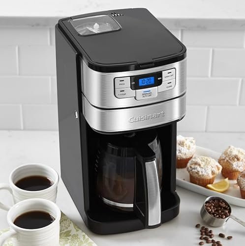 Photograph of the Cuisinart Automatic Grind and Brew 12-Cup Coffeemaker with 1-4 Cup Setting and Auto-Shutoff, Black/Stainless Steel, DGB-400NAS one of the Best Coffee Makers